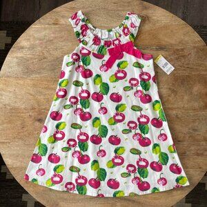 5/$20 NEW 5 Girls Lined Sleeveless Cherry Dress